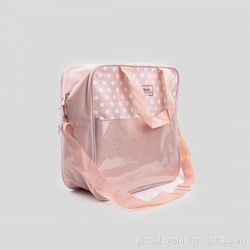 Pink Polka Dot Large Capacity Lunch Bag